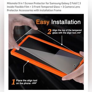 Milomdoi Tempered Glass Screen Protector: GALAXY Z-Fold 7
3-pack